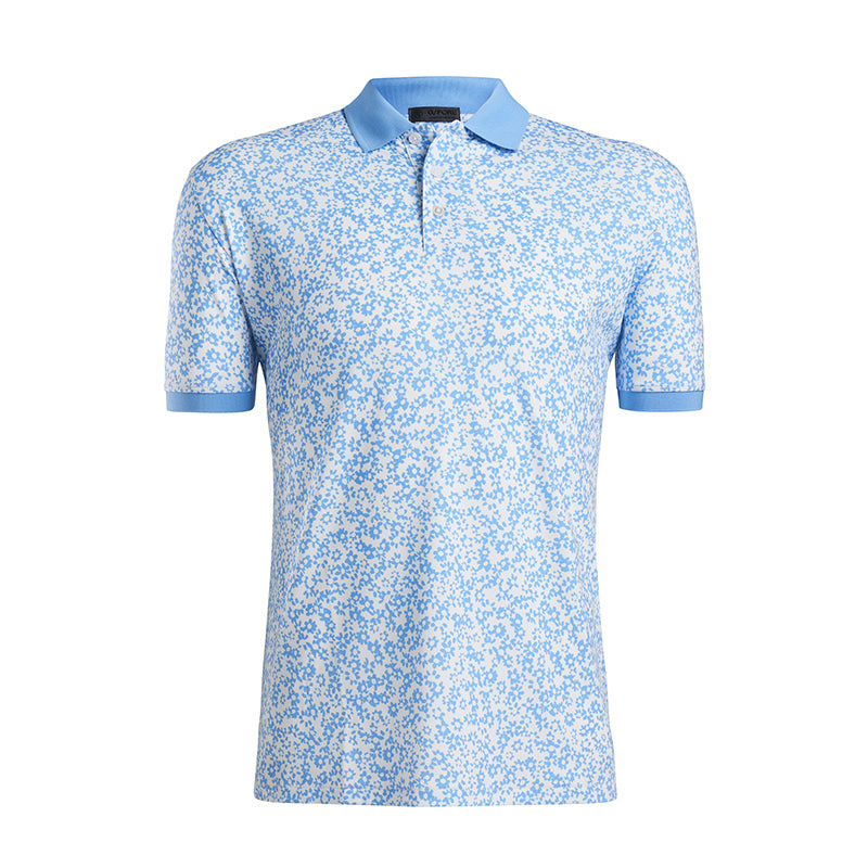 GFORE Daisy Floral Men's Polo (Snow)