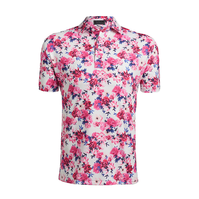 GFORE Photo Floral Men's Polo (Lilac)