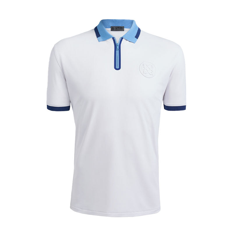 GFORE Embossed 1/4 Zip Men's Polo (Snow)