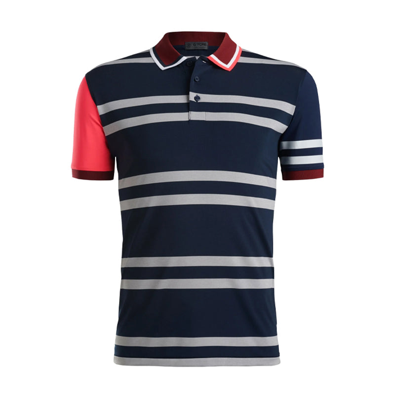 GFORE Variegated Striped Men's Polo (Twilight)