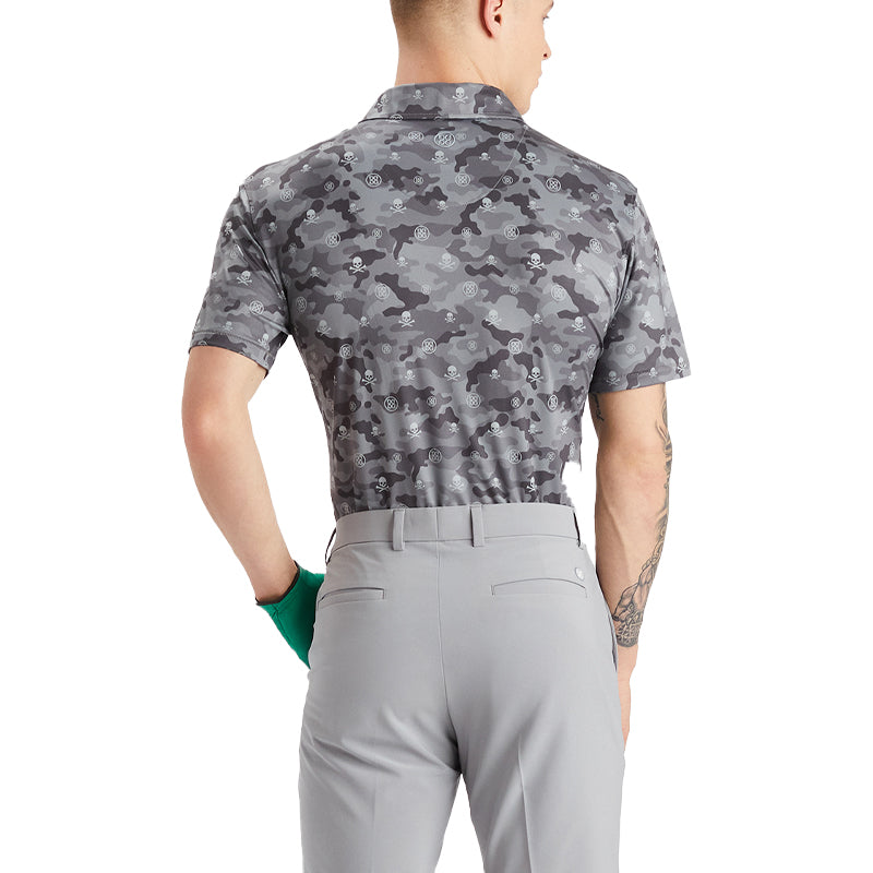 GFORE Camo Printed Jersey Men's Polo (Monument Camo)