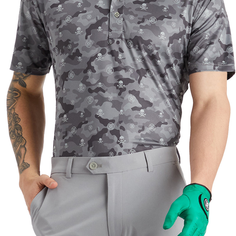 GFORE Camo Printed Jersey Men's Polo (Monument Camo)
