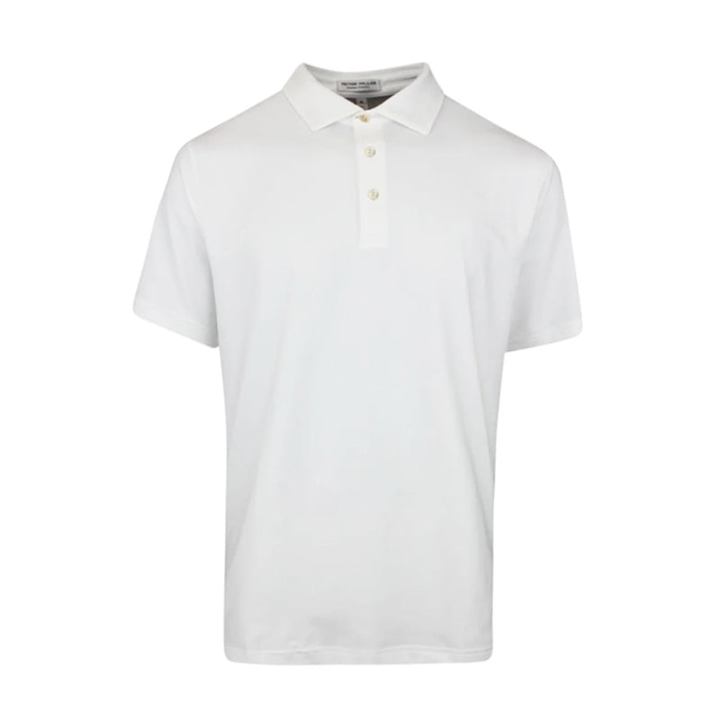 PETER MILLAR Solid Jersey Men's Polo (White)