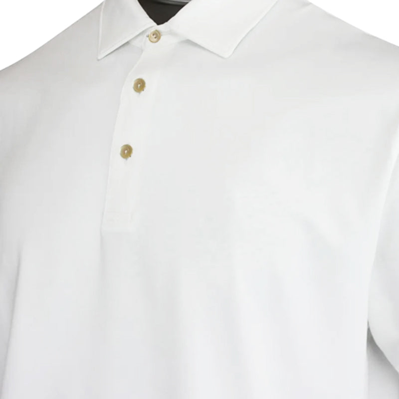 PETER MILLAR Solid Jersey Men's Polo (White)