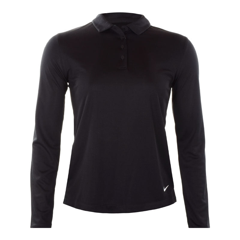 NIKE Dri-FIT Victory Women's Longsleeve Polo (Black)