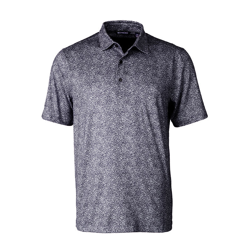 CUTTER & BUCK Pike Constellation Print Men's Polo (Black)