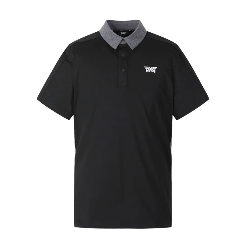 PXG Colour Block Men's Polo (Black)