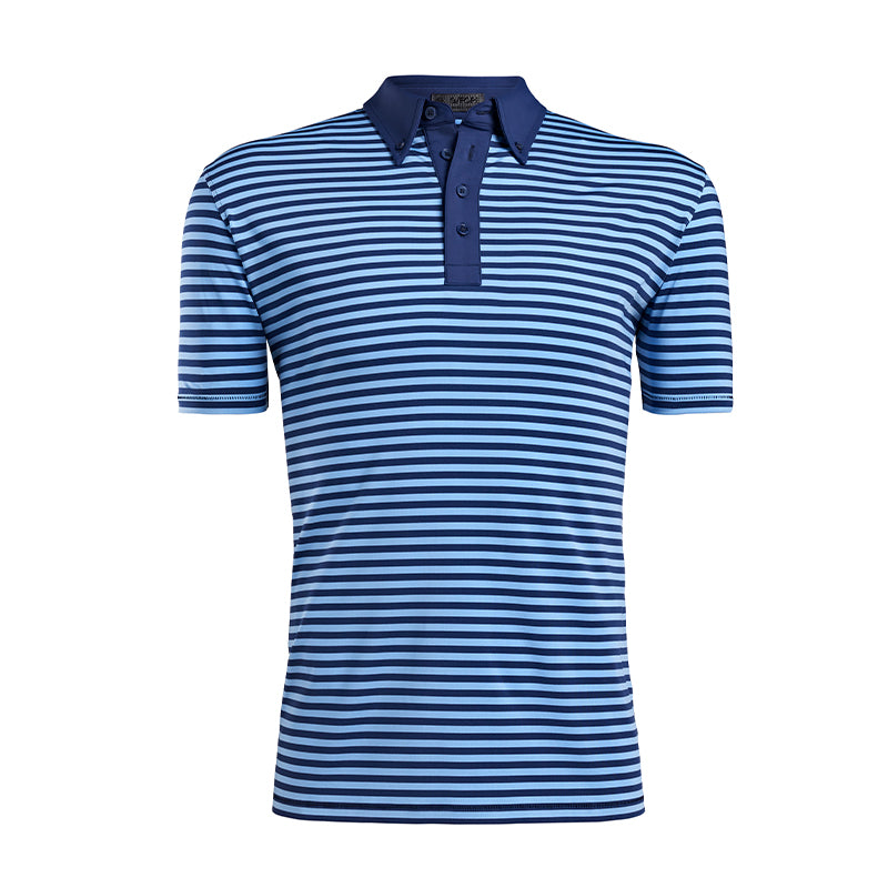 GFORE Feeder Stripe Men's Polo (Blue Print)