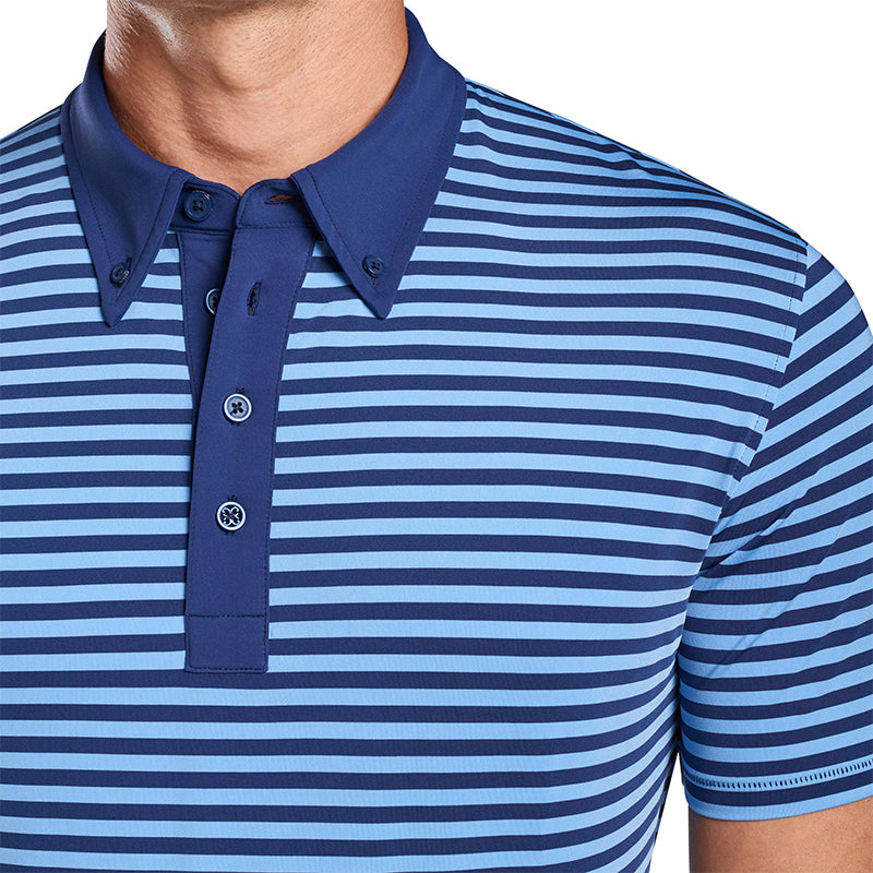 GFORE Feeder Stripe Men's Polo (Blue Print)
