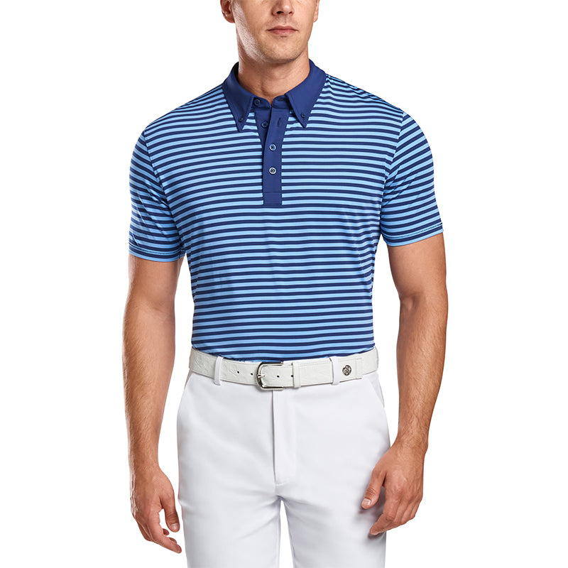 GFORE Feeder Stripe Men's Polo (Blue Print)