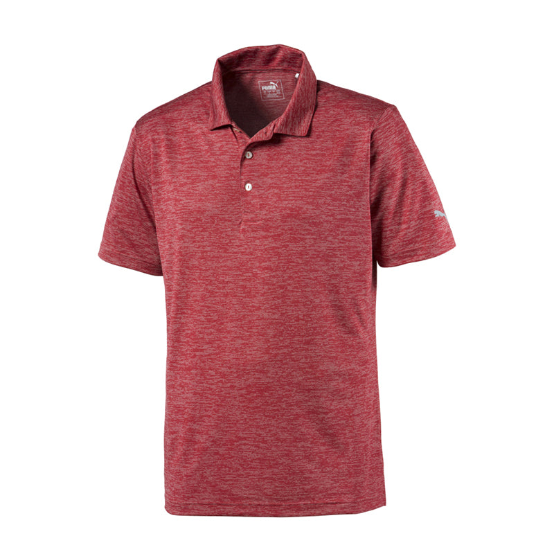 PUMA Icon Golf Heather Men's Polo (High Risk Red)