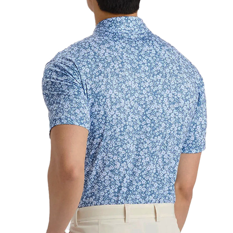 GFORE Print Mini Floral Men's Polo (Moonlight)