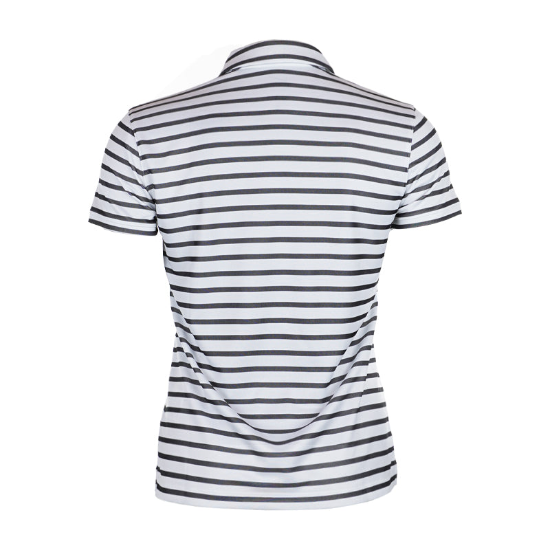 NIKE Dri-Fit Victory Women's Striped Polo (White/Black)