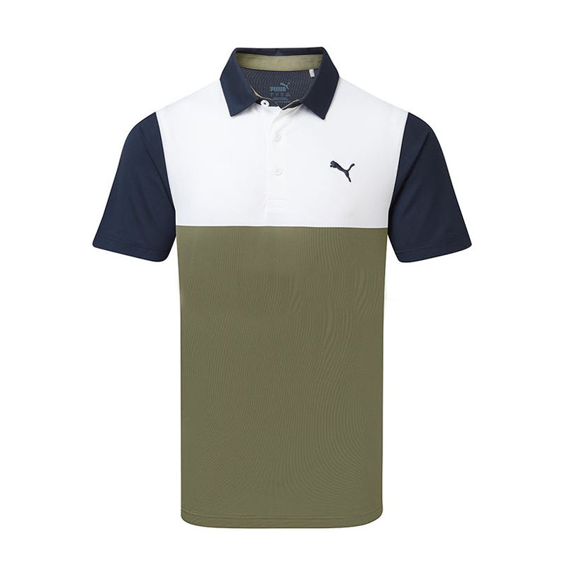 PUMA Cloudspun Colorblock Men's Polo (Dark Sage)