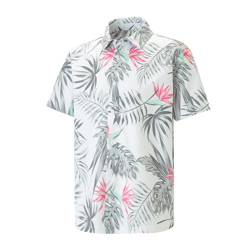 PUMA Palm Tree Crew Paradise Men's Polo (Bright White)