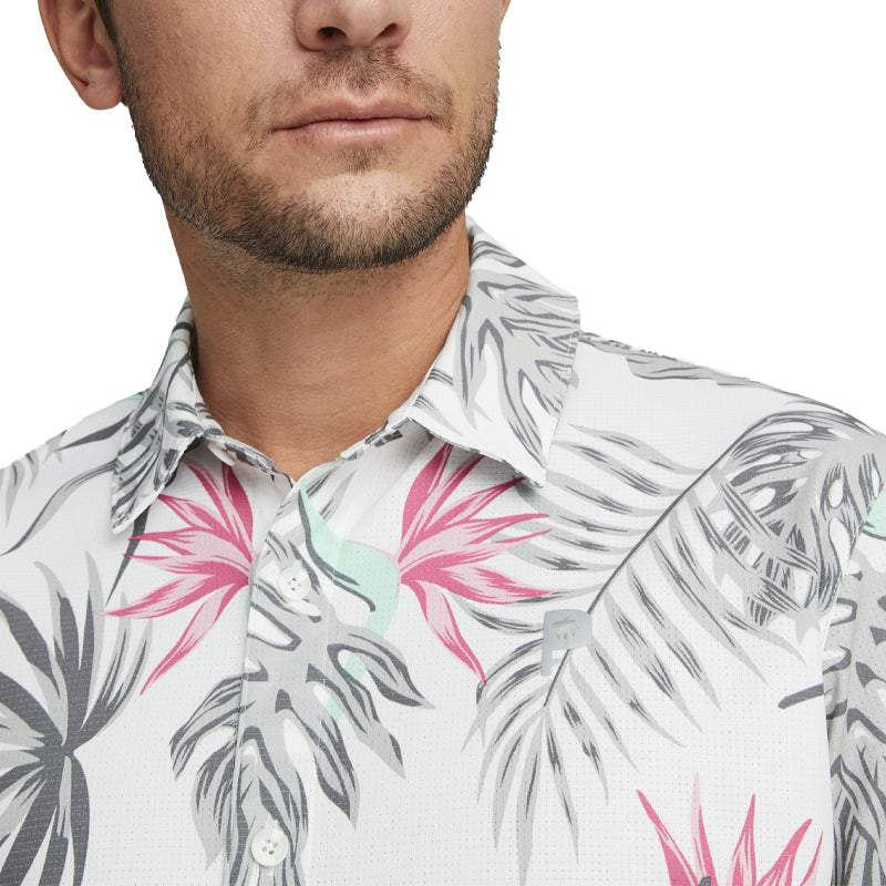 PUMA Palm Tree Crew Paradise Men's Polo (Bright White)