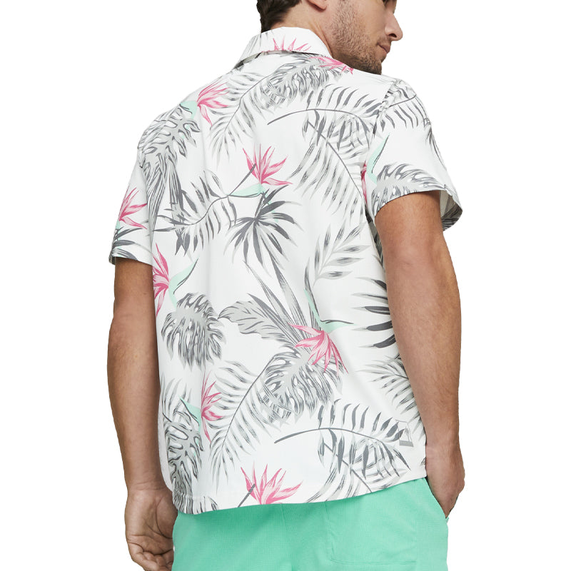 PUMA Palm Tree Crew Paradise Men's Polo (Bright White)