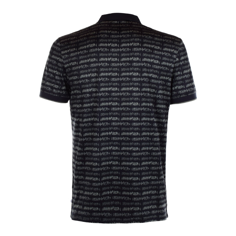 CALVIN KLEIN Signature Men's Polo (Black/Cameo Green)