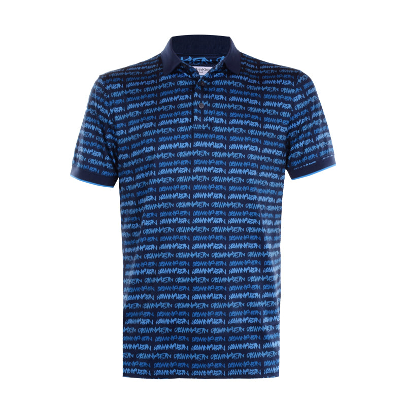 CALVIN KLEIN Signature Men's Polo (Navy/Boy Blue)