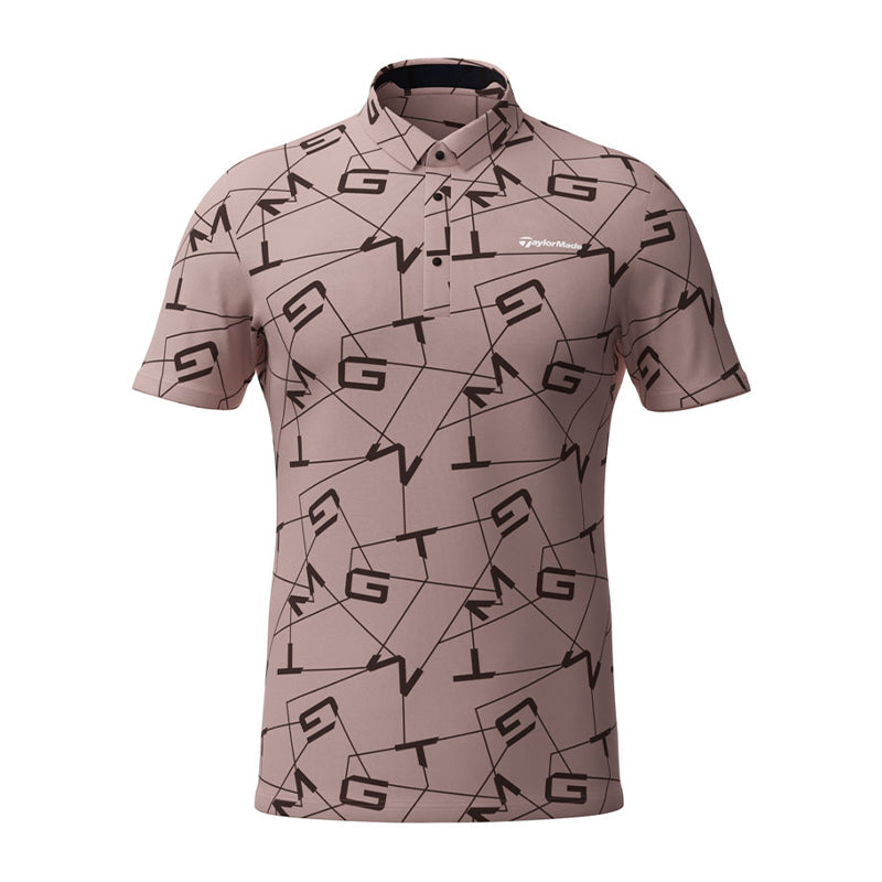 TAYLORMADE Letter Graphic Men's Polo (Smoke Pink)