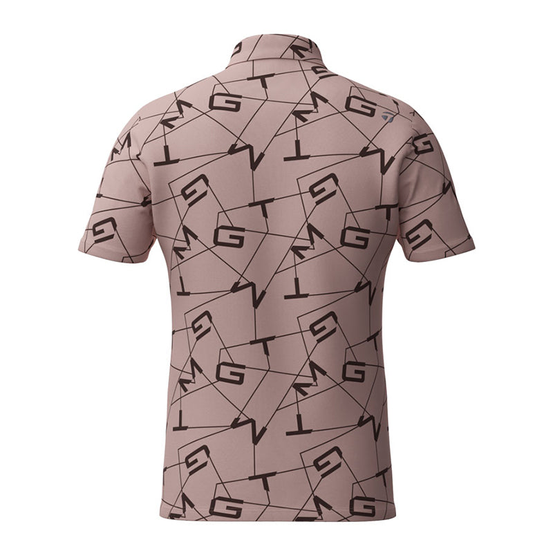 TAYLORMADE Letter Graphic Men's Polo (Smoke Pink)