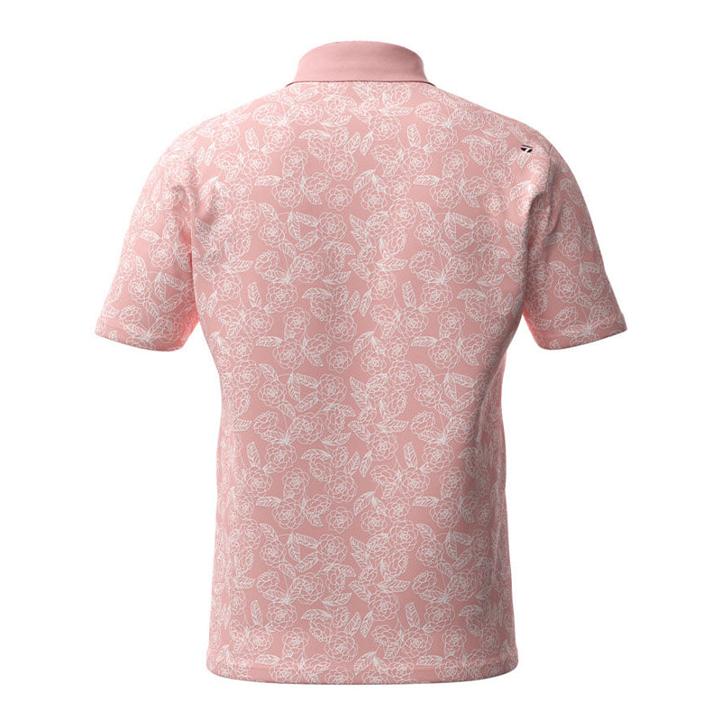 TAYLORMADE Flower Jacquard Men's Polo (Pink)
