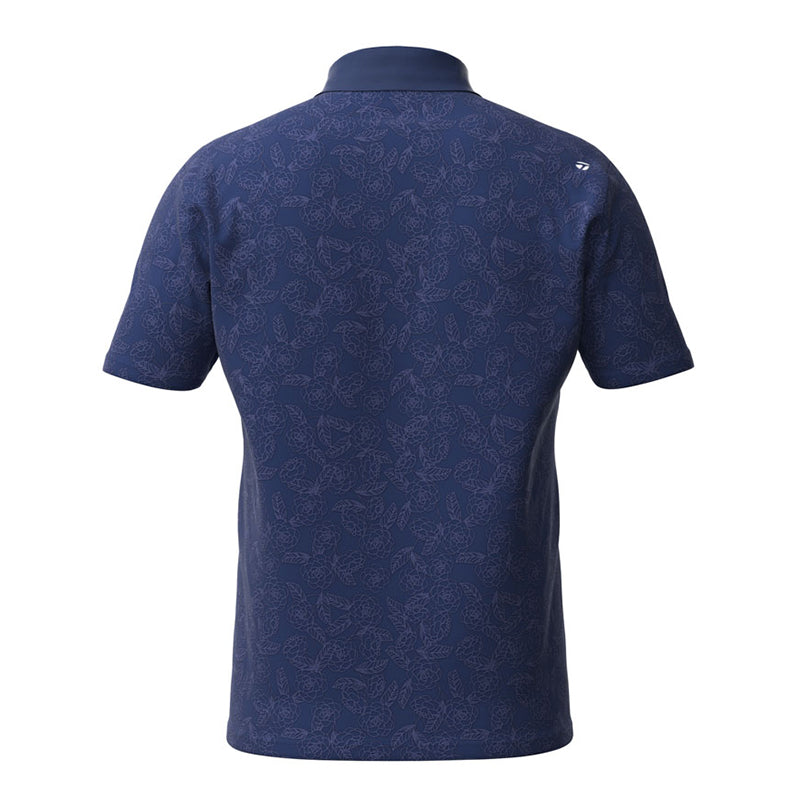 TAYLORMADE Flower Jacquard Men's Polo (Navy)