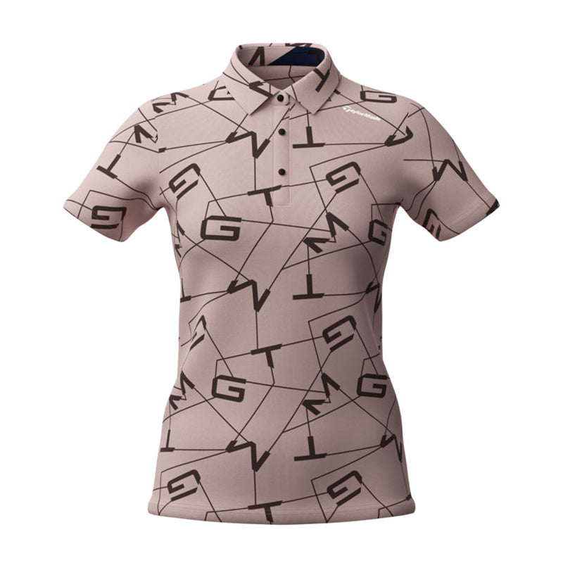 TAYLORMADE Letter Graphic Women's Polo (Smoke Pink)