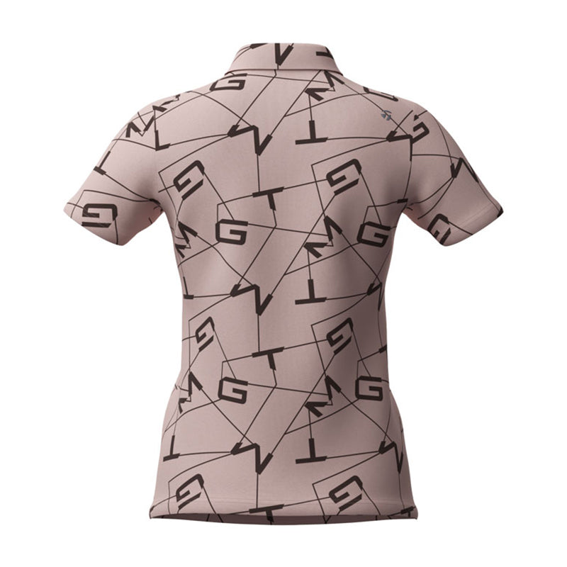 TAYLORMADE Letter Graphic Women's Polo (Smoke Pink)