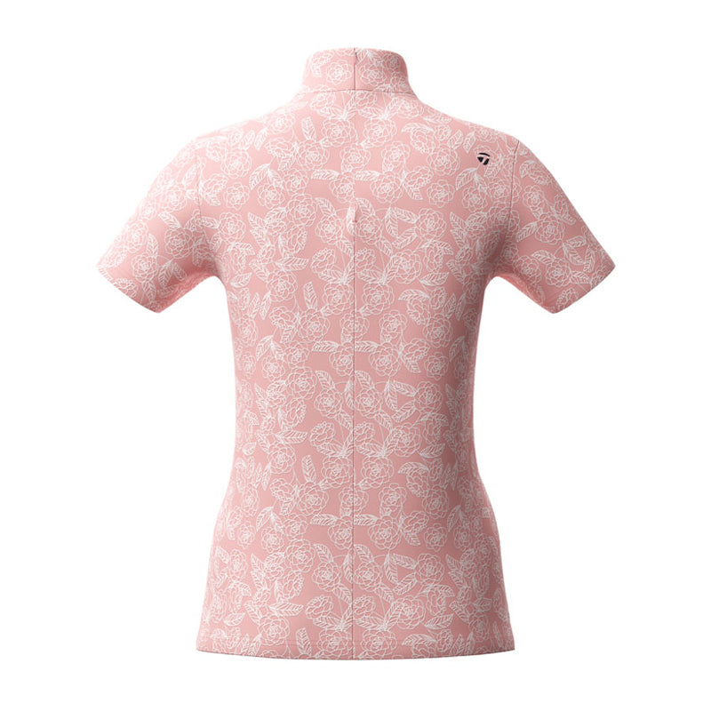 TAYLORMADE Flower Jacquard Women's Mock Shirt (Pink)