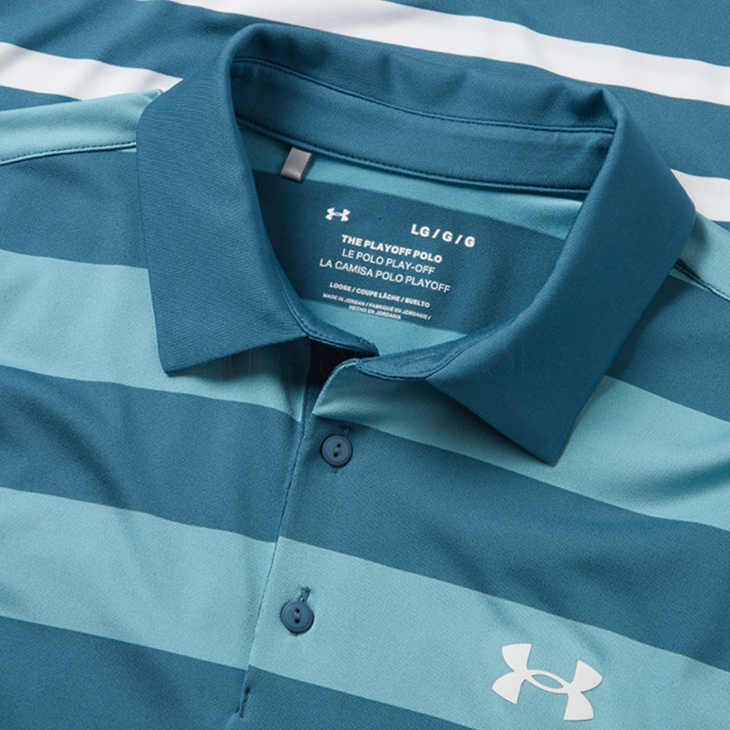 UNDER ARMOUR Playoff 3.0 Striped Men's Polo (Static Blue)
