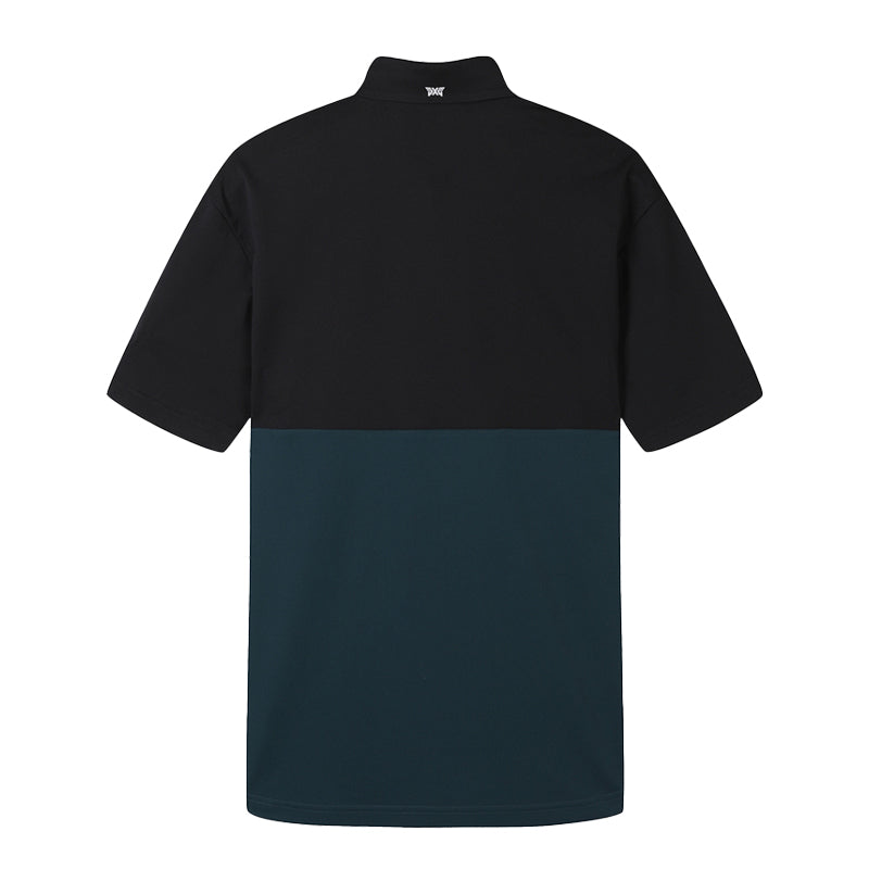 PXG Colour Block Men's Polo (Black)