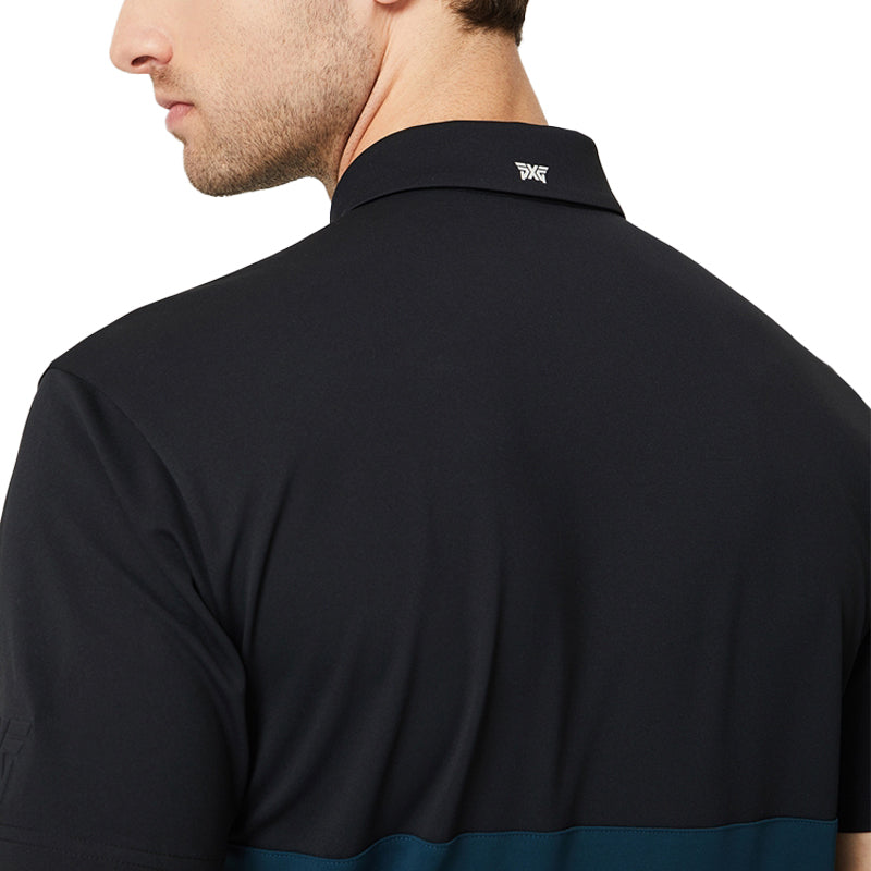 PXG Colour Block Men's Polo (Black)