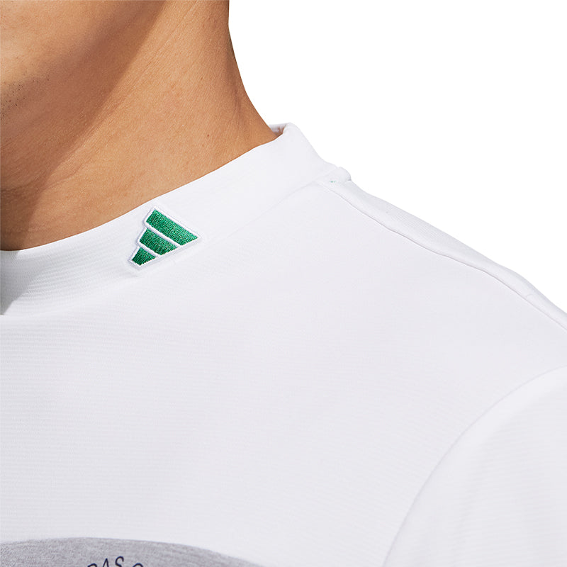 ADIDAS AEROREADY Play Green Men's Mock Shirt (White)