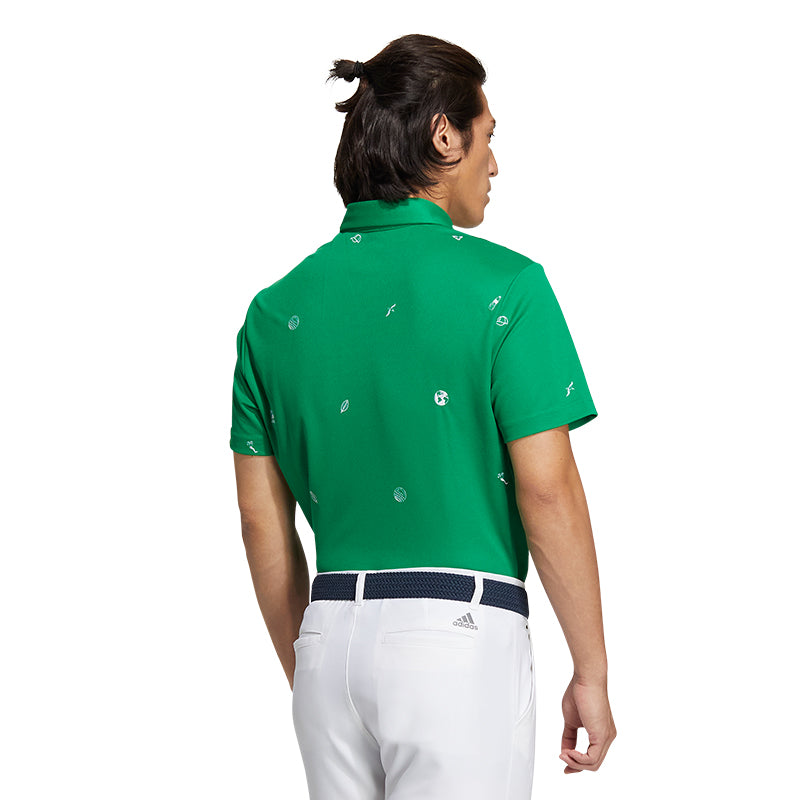 ADIDAS Play Green Monogram Men's Polo (Green)