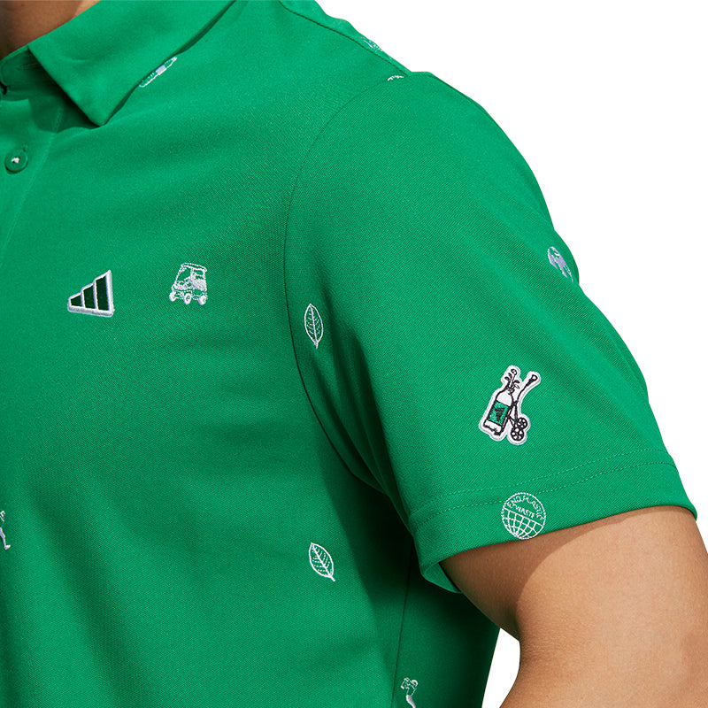 ADIDAS Play Green Monogram Men's Polo (Green)