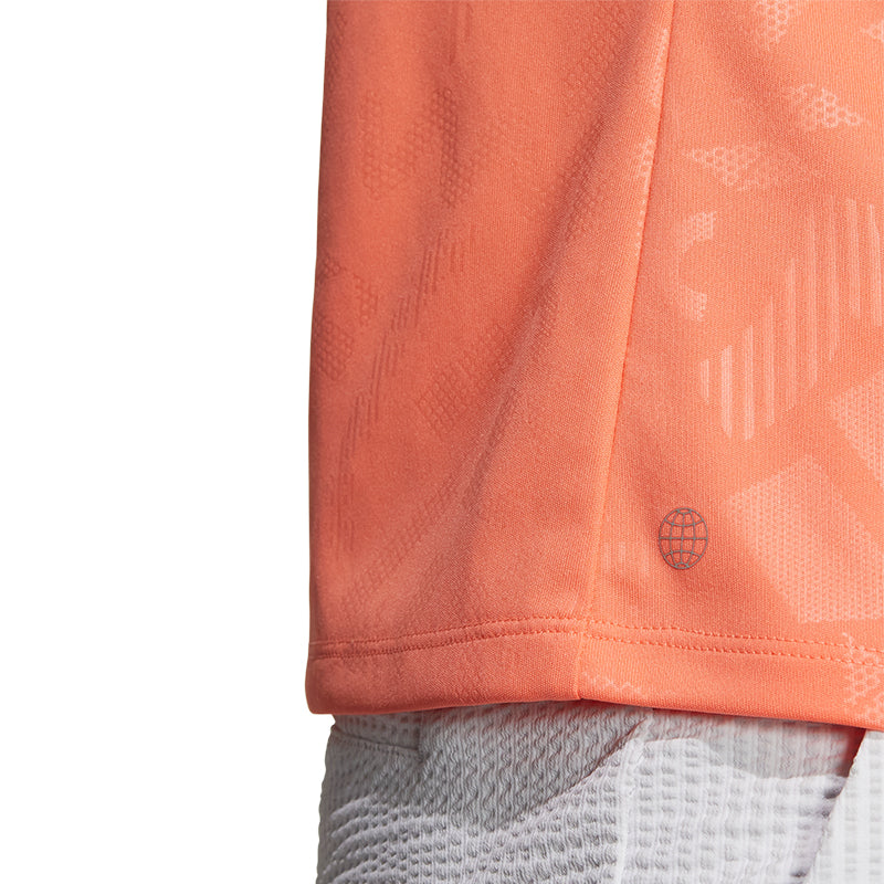 ADIDAS AEROREADY Deboss Women's Polo (Coral)