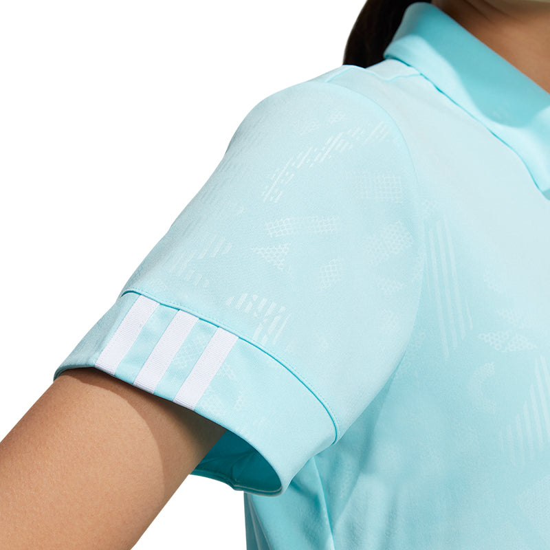 ADIDAS AEROREADY Deboss Women's Polo (Aqua)