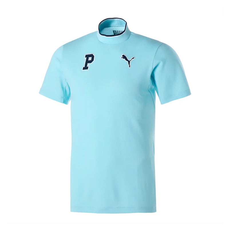 PUMA Rib Mock Neck Men's Shirt (Tropcial Aqua)
