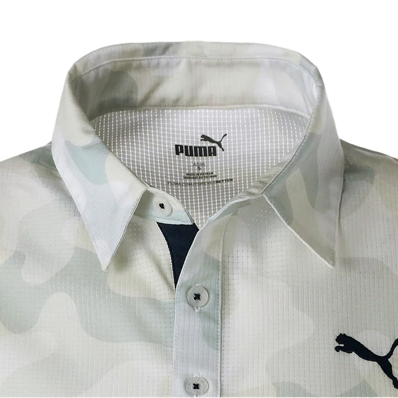 PUMA Cat Camo Men's Polo (White Pepper)