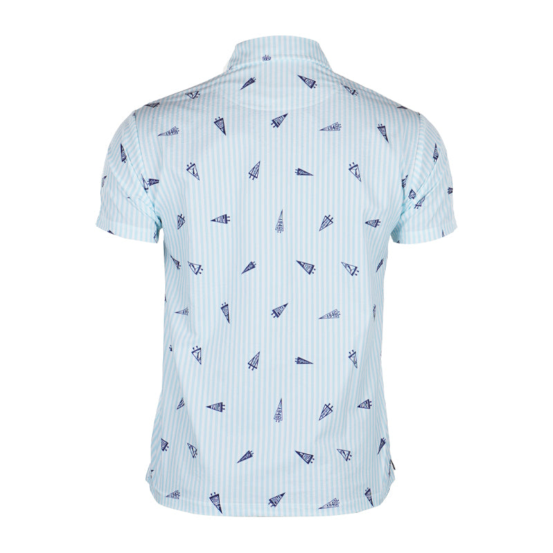 PUMA Flag Print Seersucker Women's Polo (Tropical Aqua)