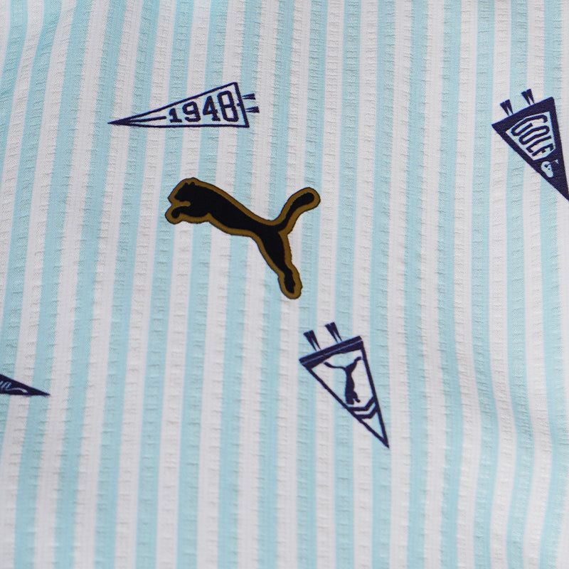 PUMA Flag Print Seersucker Women's Polo (Tropical Aqua)
