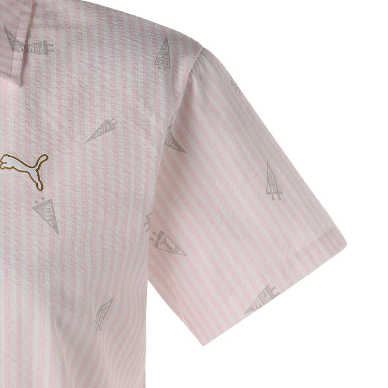 PUMA Flag Print Seersucker Women's Polo (Pearl Pink)