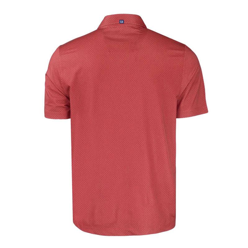 CUTTER & BUCK Pike Tonal Geo Printed Men's Polo (Cardinal Red)