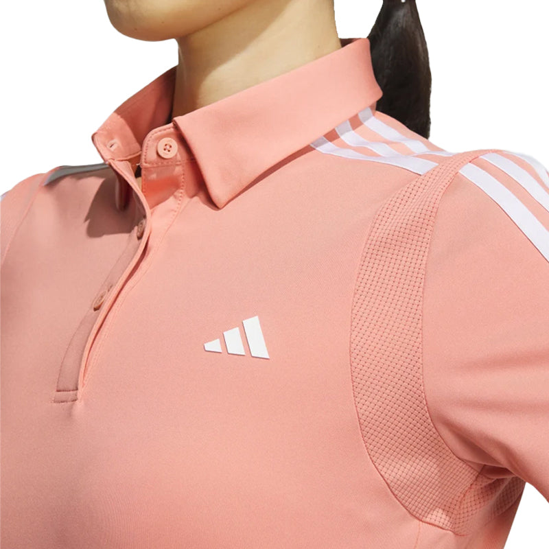ADIDAS HEAT.RDY 3-Stripes Women's Polo (Clay)