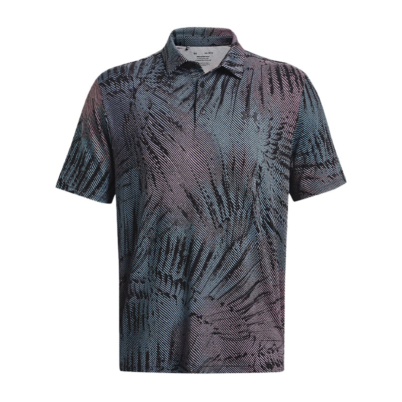 UNDER ARMOUR Playoff 3.0 Printed Men's Polo (Black/Pink)
