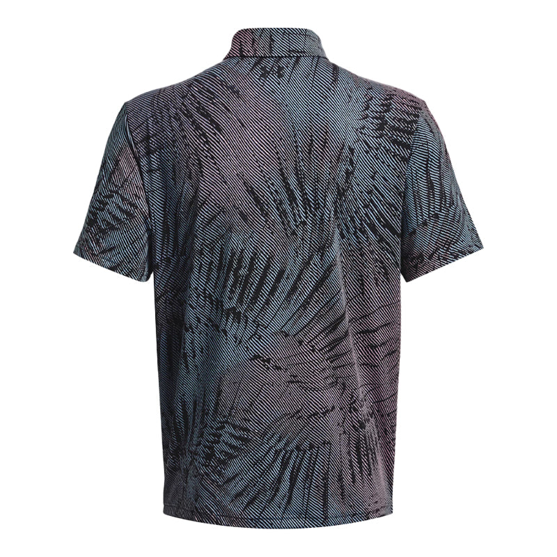 UNDER ARMOUR Playoff 3.0 Printed Men's Polo (Black/Pink)