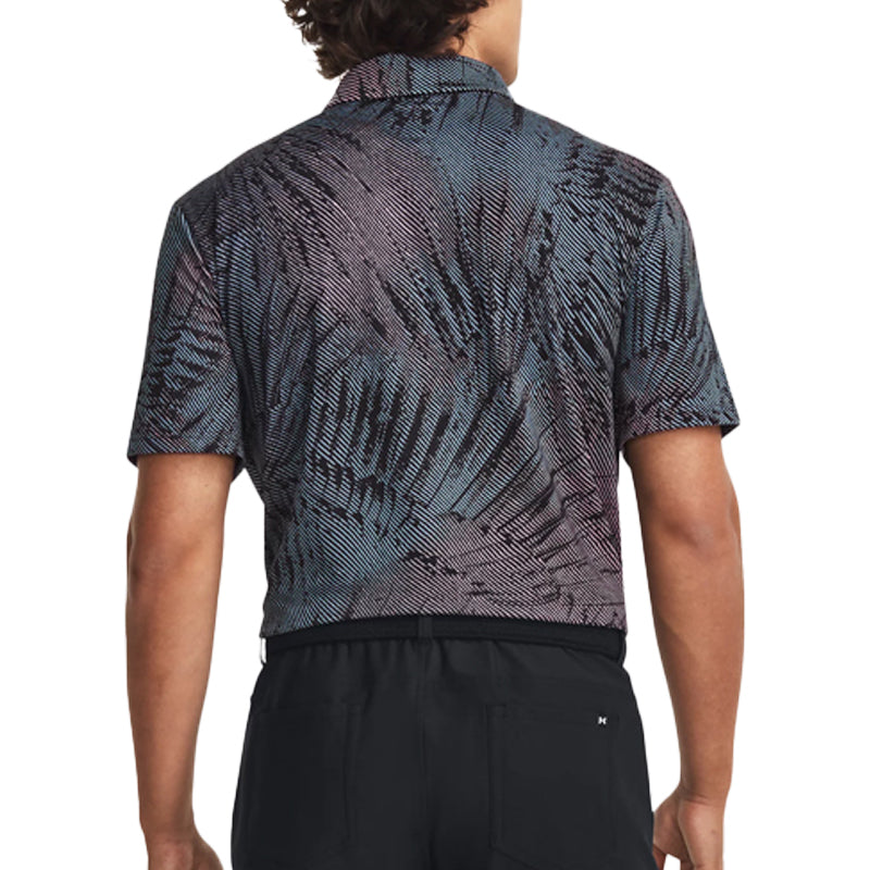 UNDER ARMOUR Playoff 3.0 Printed Men's Polo (Black/Pink)