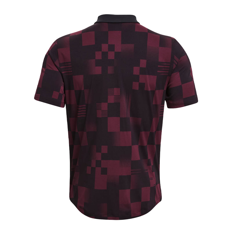 UNDER ARMOUR Curry Print Men's Polo (Dark Maroon)