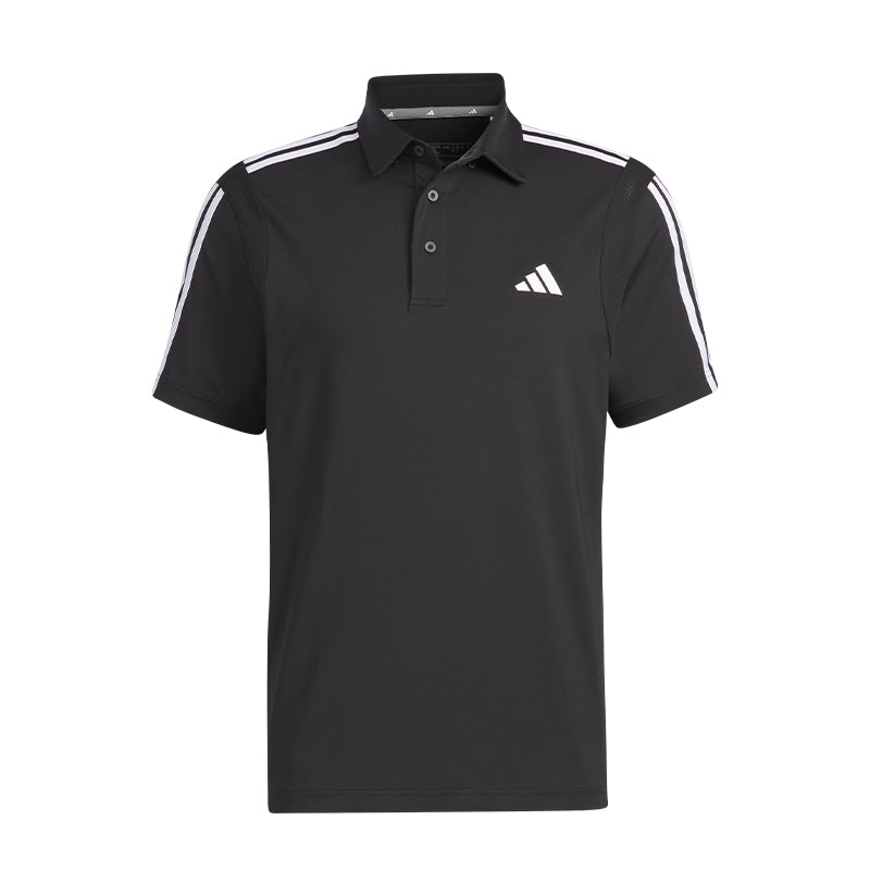ADIDAS HEAT.RDY 3-Stripe Men's Polo (Black)